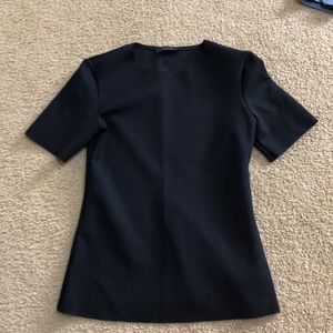 The Row black fitted top